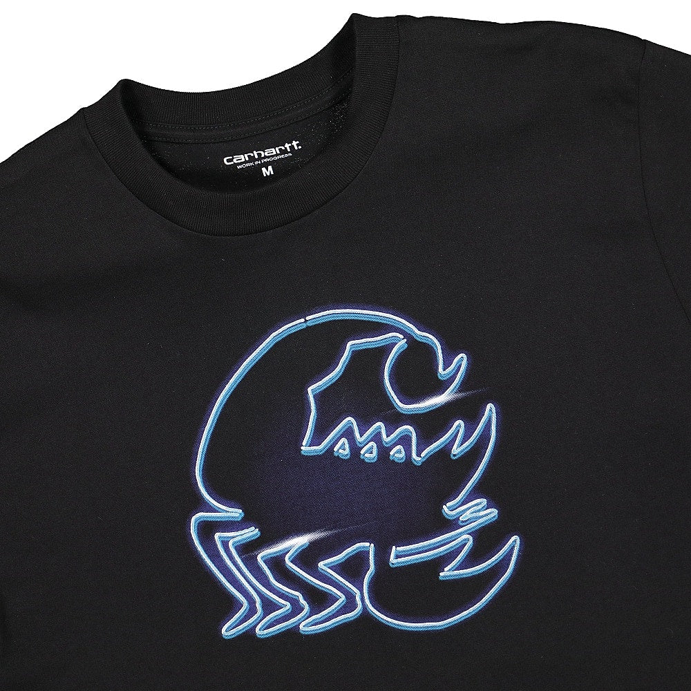 Carhartt WIP S/S Neon Scorpion T-Shirt Black T-Shirts Close-up | Overkill