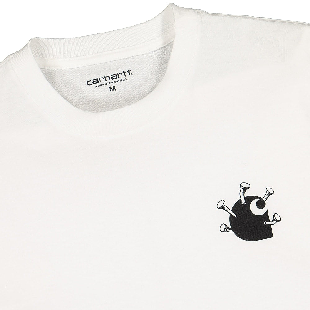 Carhartt WIP S/S Nails T-Shirt White / Black T-Shirts Close-up | Overkill