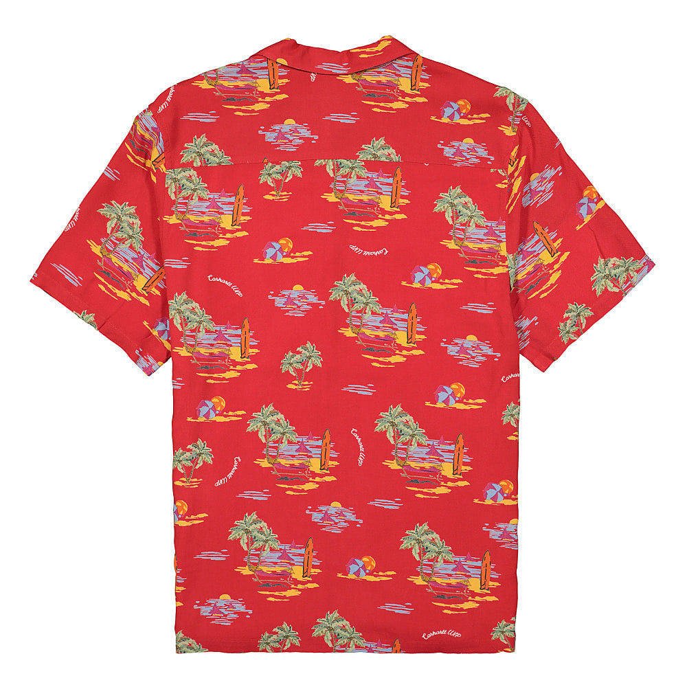 Carhartt WIP S/S Beach Shirt Etna Red T-Shirts Material | Overkill