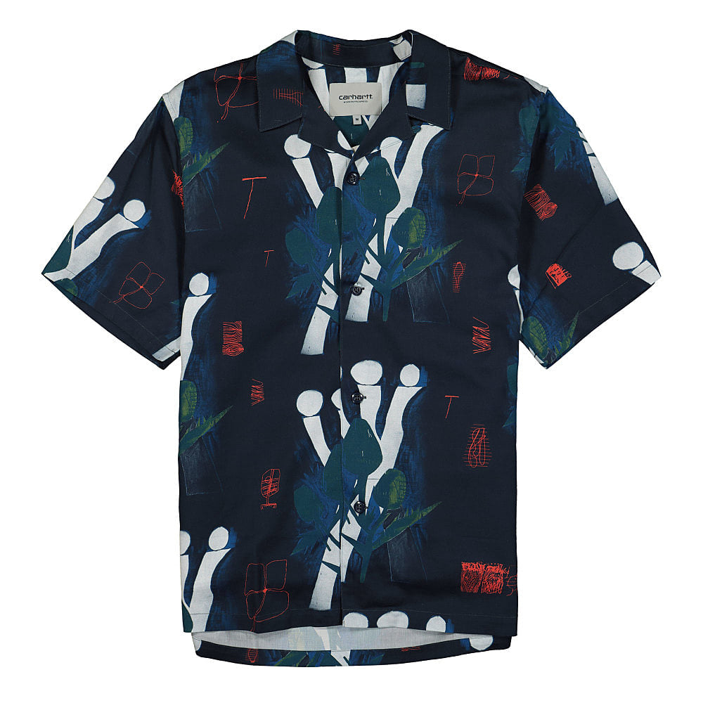 Carhartt WIP Tom Krol Flowers Shirt Midnight Shirts I028797.OBP.00.03 | Overkill