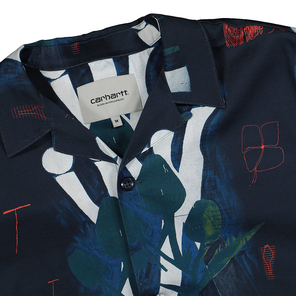Carhartt WIP Tom Krol Flowers Shirt Midnight Shirts Close-up | Overkill