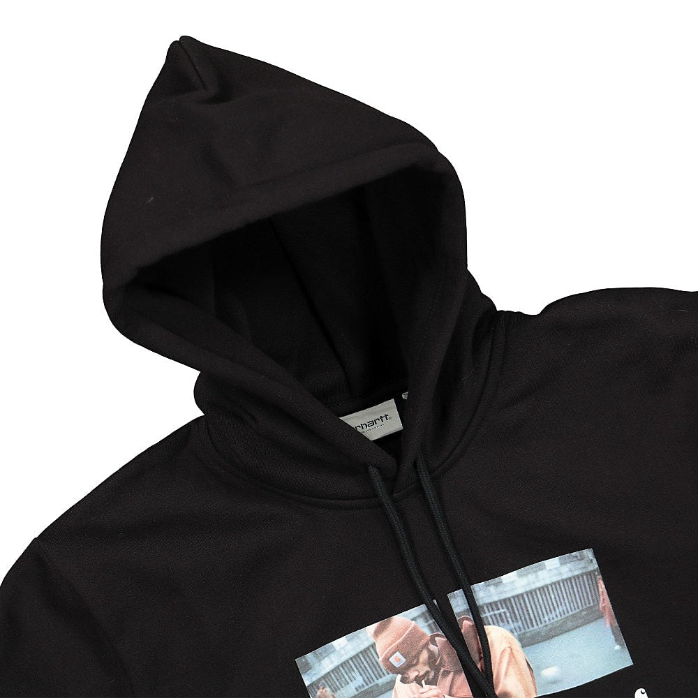 Carhartt WIP Hooded Backyard Sweat Black Hoodies Close-up | Overkill