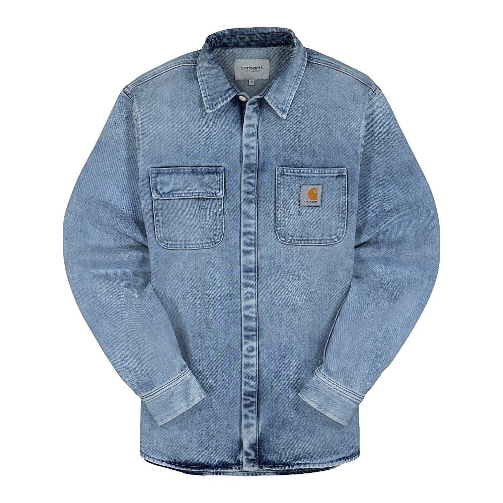 Carhartt WIP Salinac Shirt Jacket Blue Worn Bleached Jackets I029212.01.WJ.03 | Overkill