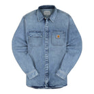 Carhartt WIP Salinac Shirt Jacket Blue Worn Bleached Jackets I029212.01.WJ.03 | Overkill