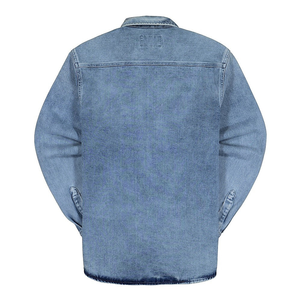 Carhartt WIP Salinac Shirt Jacket Blue Worn Bleached Jackets Material | Overkill