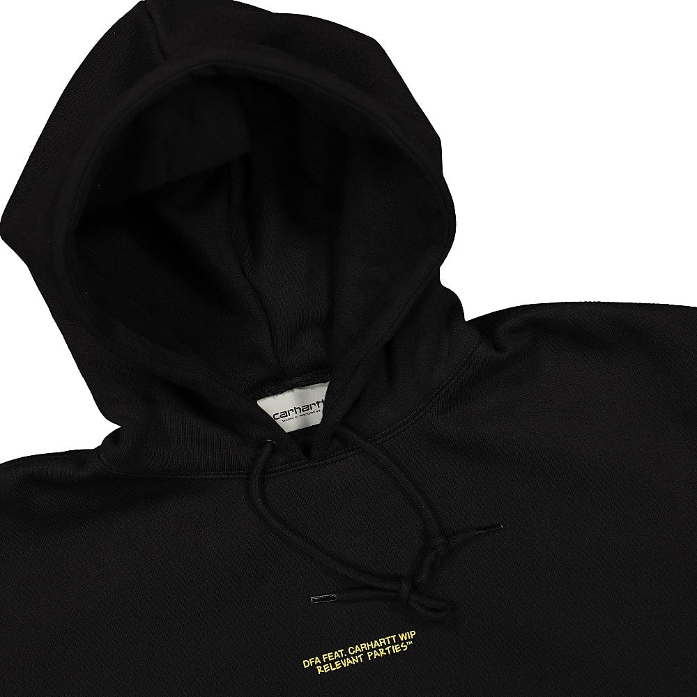 Carhartt WIP Relevant Parties x Carhartt WIP Hooded DFA Sweat Black Hoodies Close-up | Overkill
