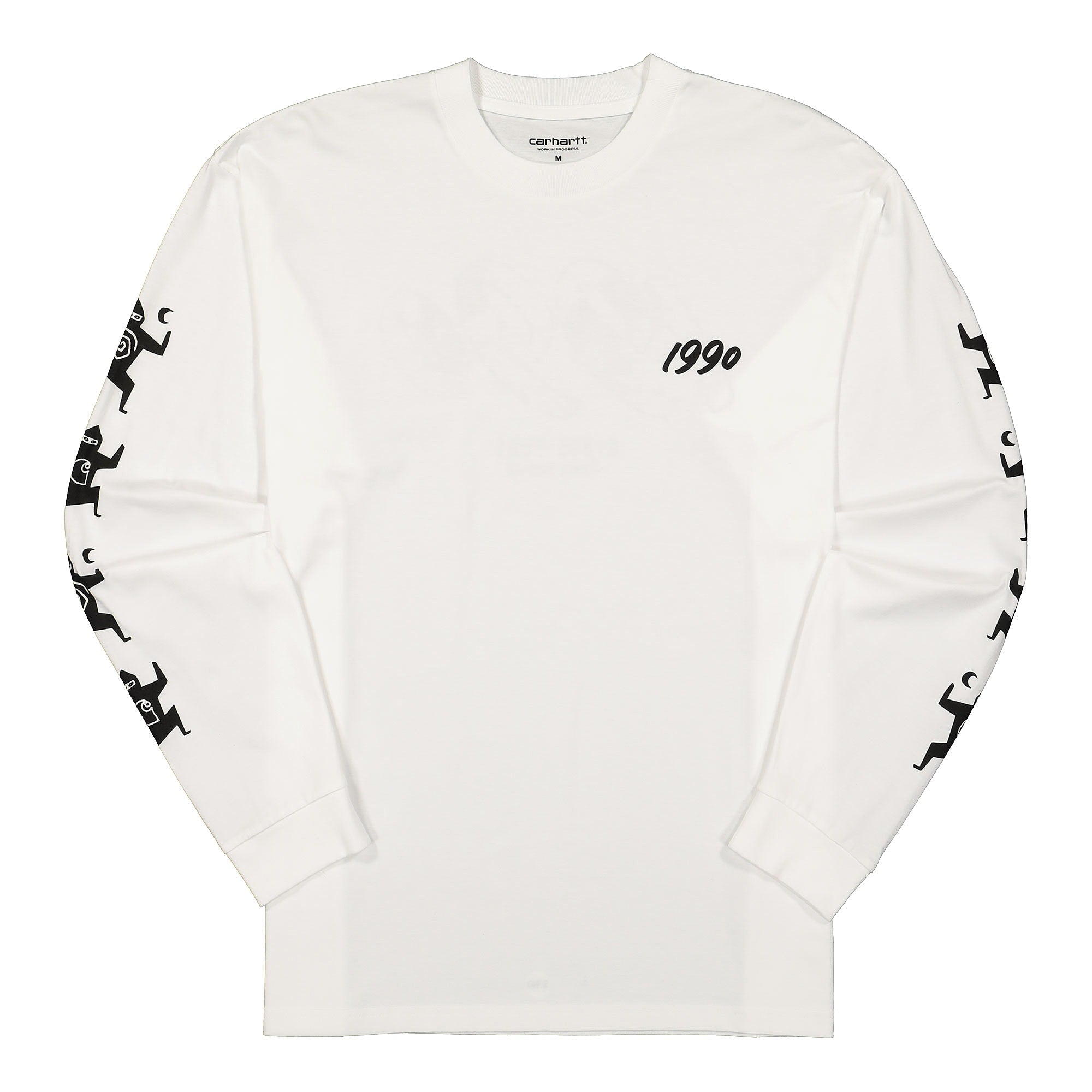 Carhartt WIP Relevant Parties x Carhartt WIP L/S Ninja Tune T-Shirt White / Black Longsleeves I029378.02.90.03 | Overkill