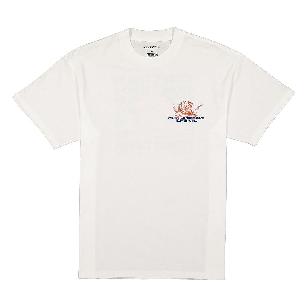 Carhartt WIP Relevant Parties x Carhartt WIP S/S Stones Throw T-Shirt White T-Shirts I029380.02.00.03 | Overkill