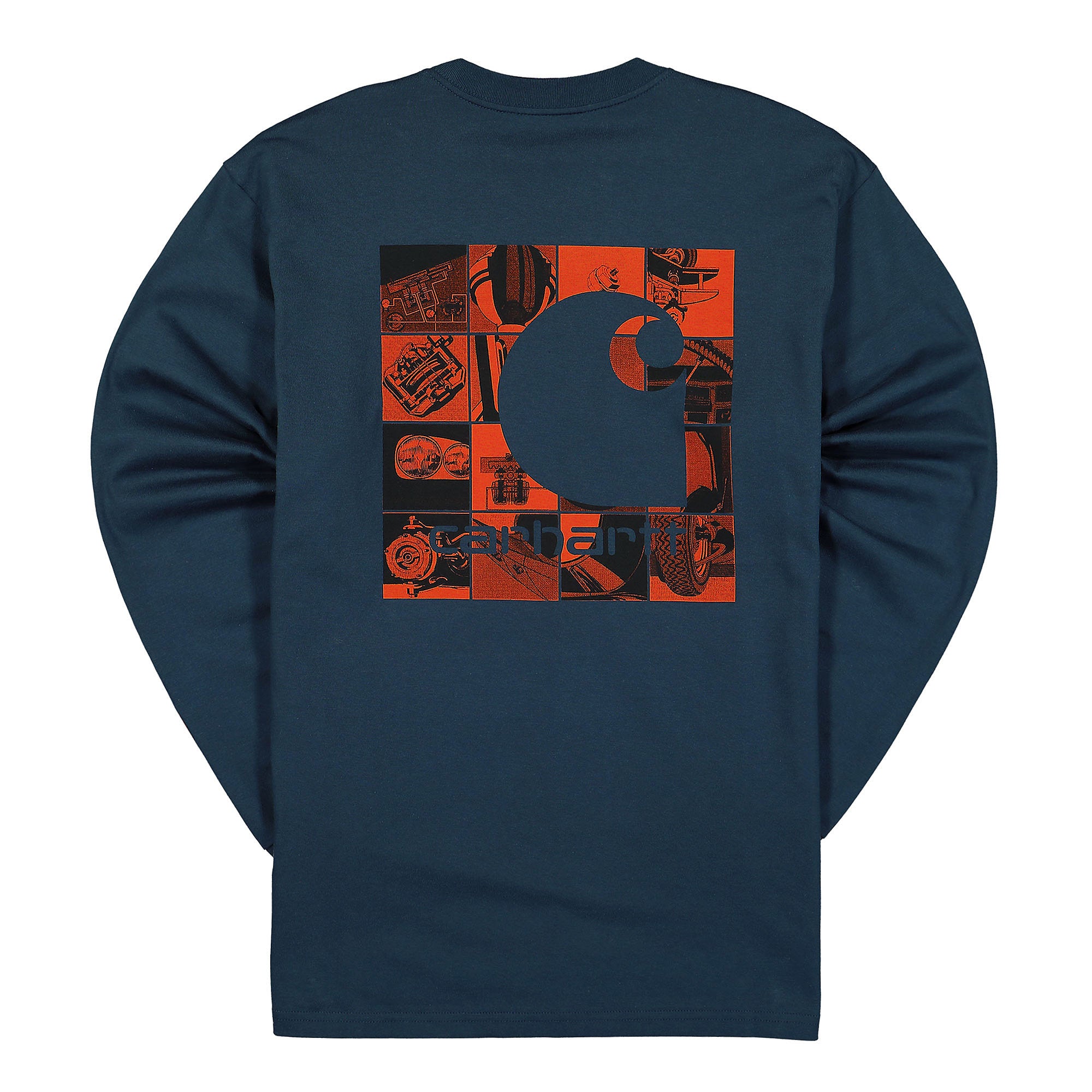 Carhartt WIP L/S Grid C T-Shirt Admiral Longsleeves Material | Overkill
