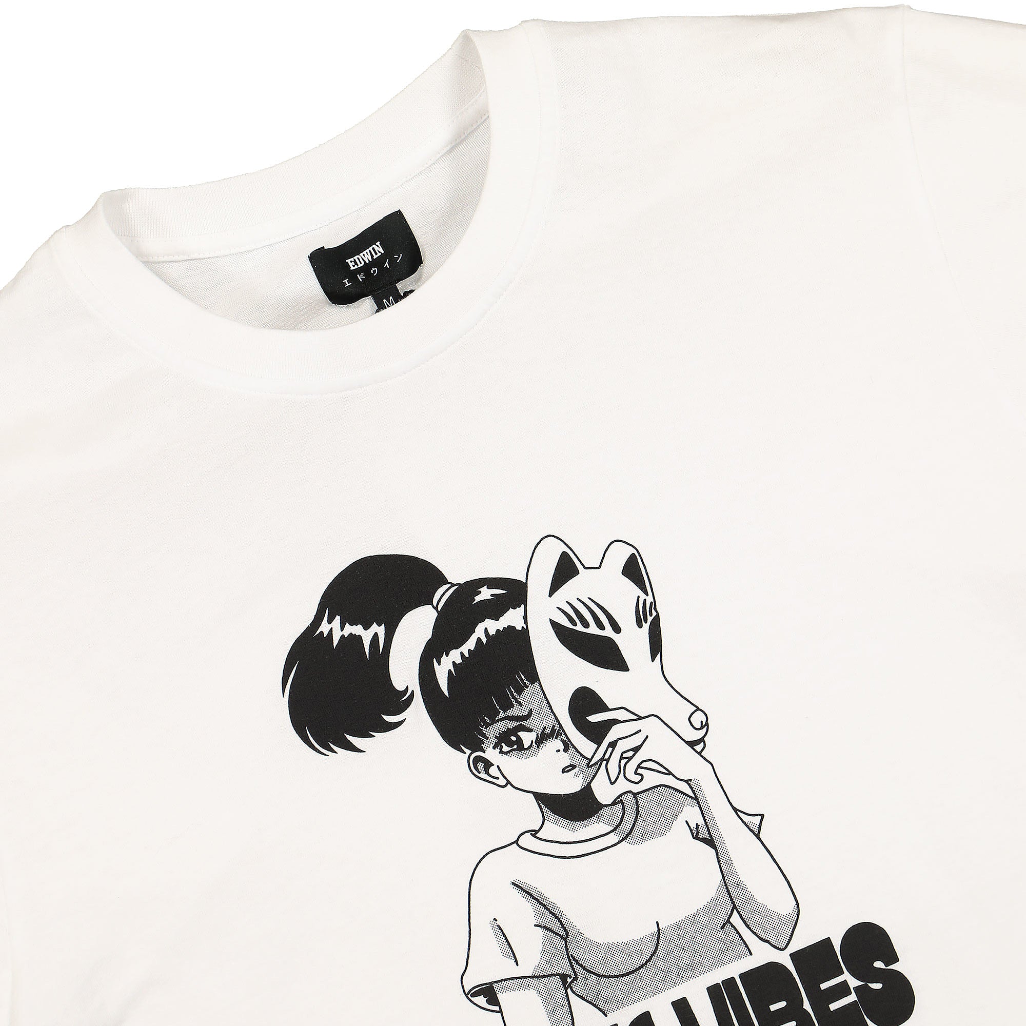 Edwin Dark Vibes TS Single Jersey White T-Shirts Close-up | Overkill