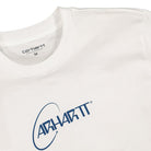 Carhartt WIP S/S Orbit T-Shirt White / Blue T-Shirts Close-up | Overkill