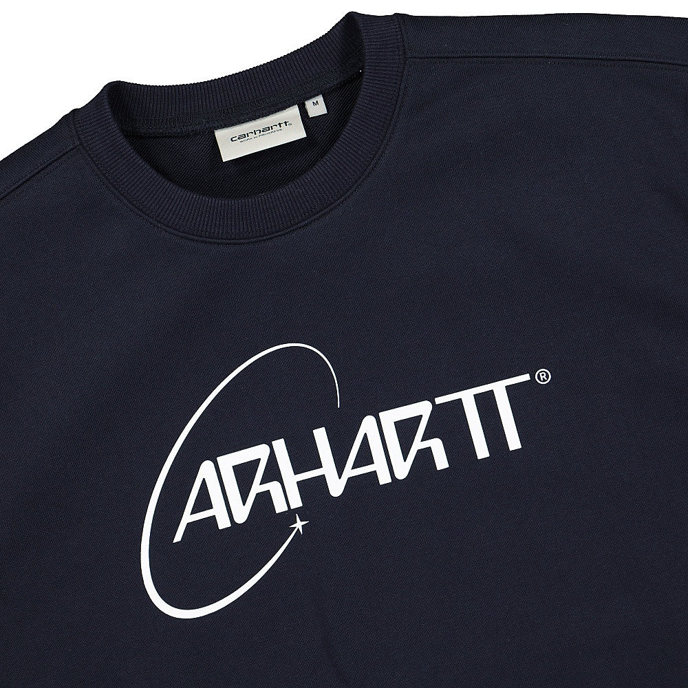 Carhartt WIP Orbit Sweat Dark Navy / White Sweatshirts Close-up | Overkill