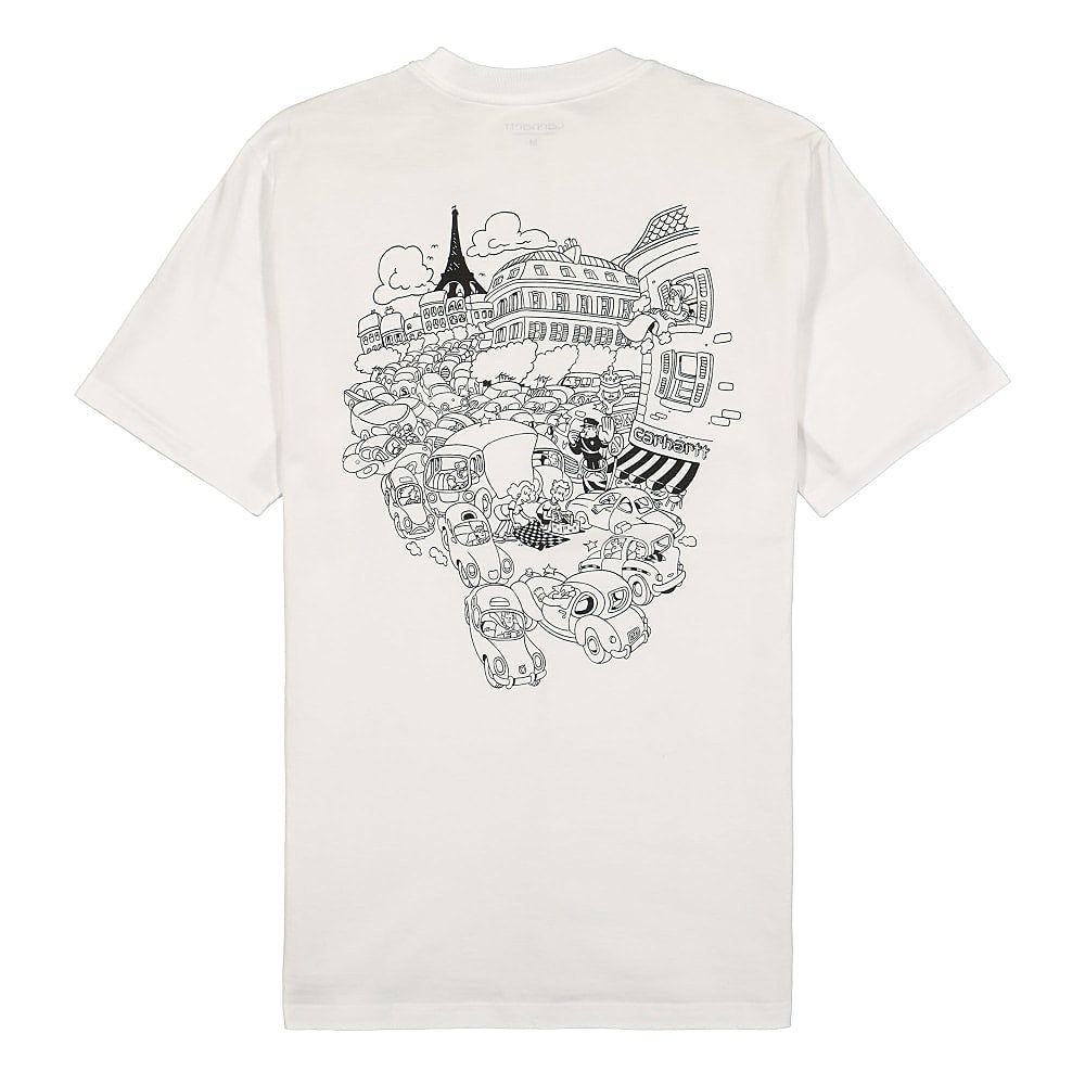 Carhartt WIP S/S Picnic In Paris T-Shirt White T-Shirts Close-up | Overkill