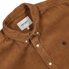 Carhartt WIP L/S Madison Cord Shirt Hamilton Brown / Black Shirts Close-up | Overkill