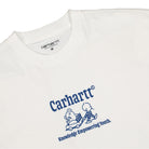 Carhartt WIP S/S Schools Out T-Shirt White / Blue T-Shirts Close-up | Overkill