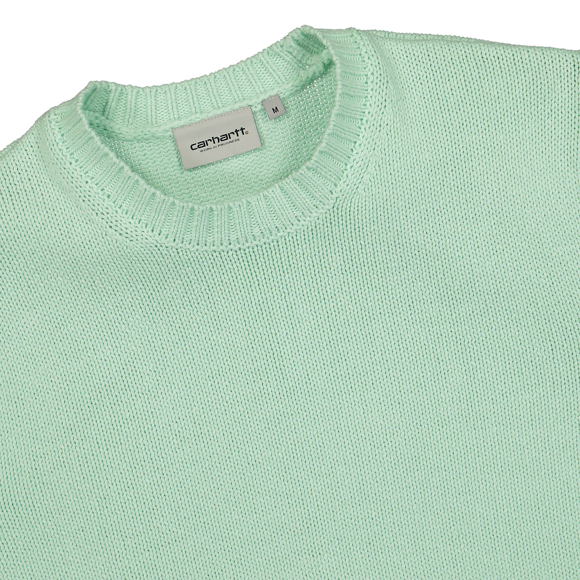 Carhartt WIP State Sweater Pale Spearmint Sweatshirts Close-up | Overkill