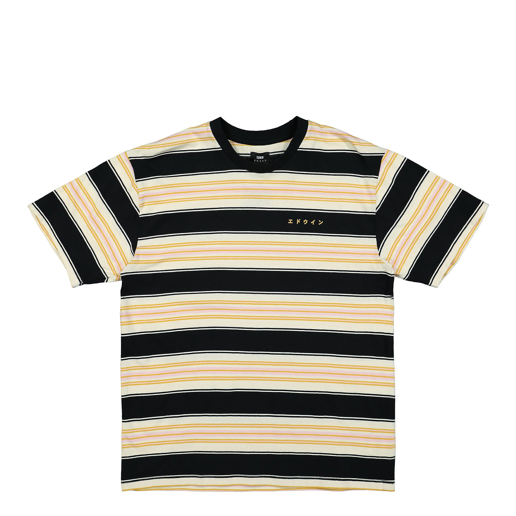 Edwin Quarter TS Single Jersey Yellow / Black T-Shirts I030354.0XN.67.03 | Overkill