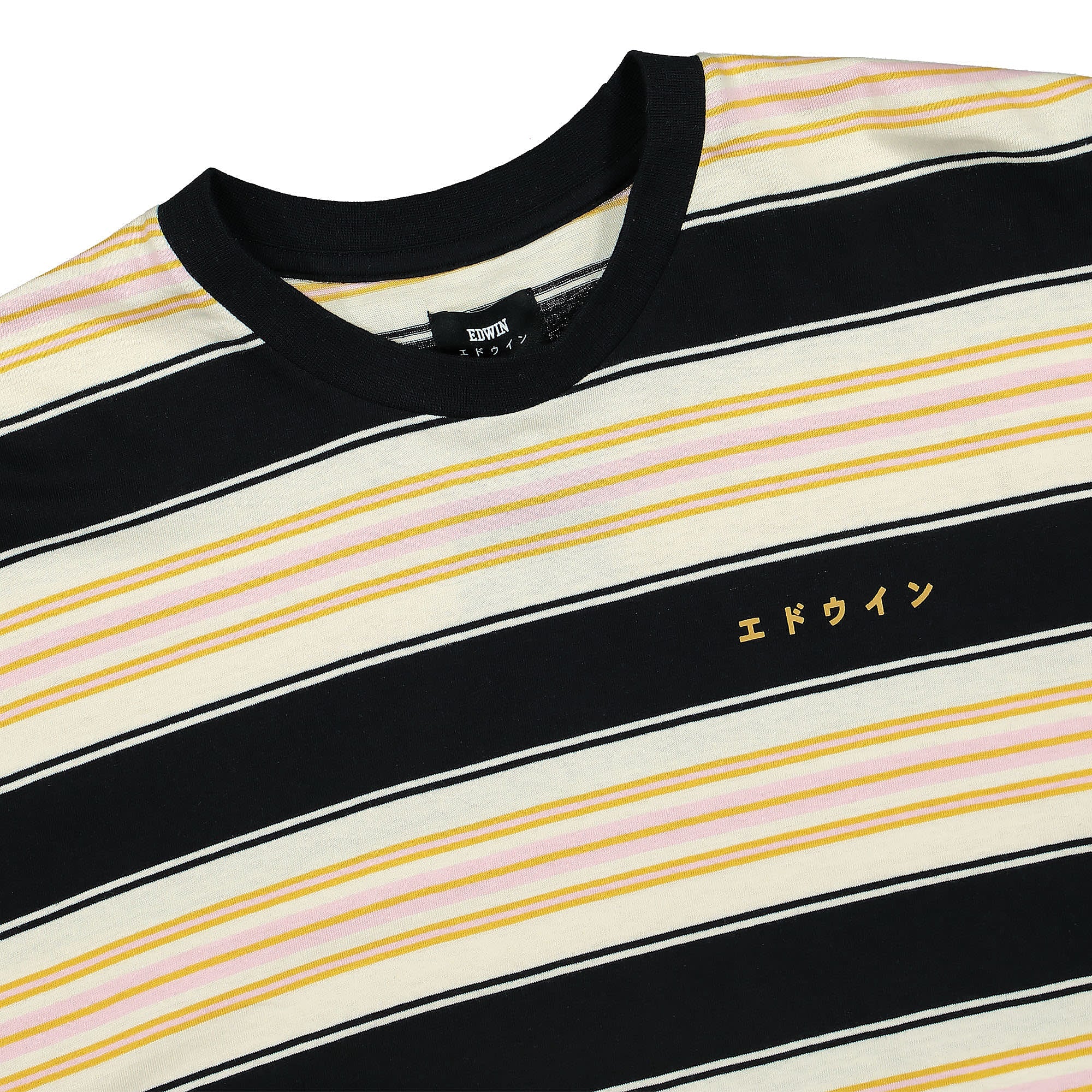 Edwin Quarter TS Single Jersey Yellow / Black T-Shirts Close-up | Overkill
