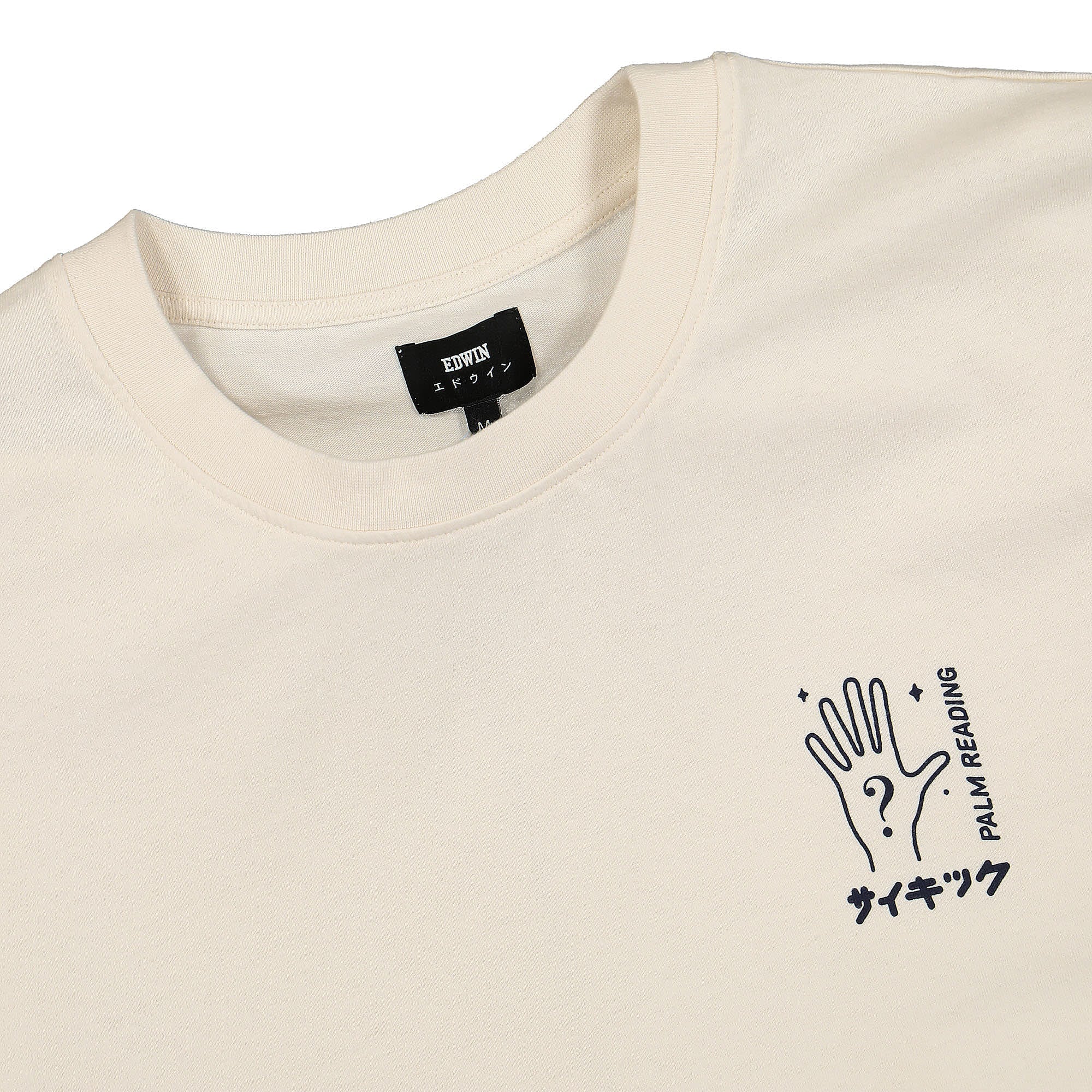 Edwin Psychic Ika TS Single Jersey Whisper White T-Shirts Close-up | Overkill