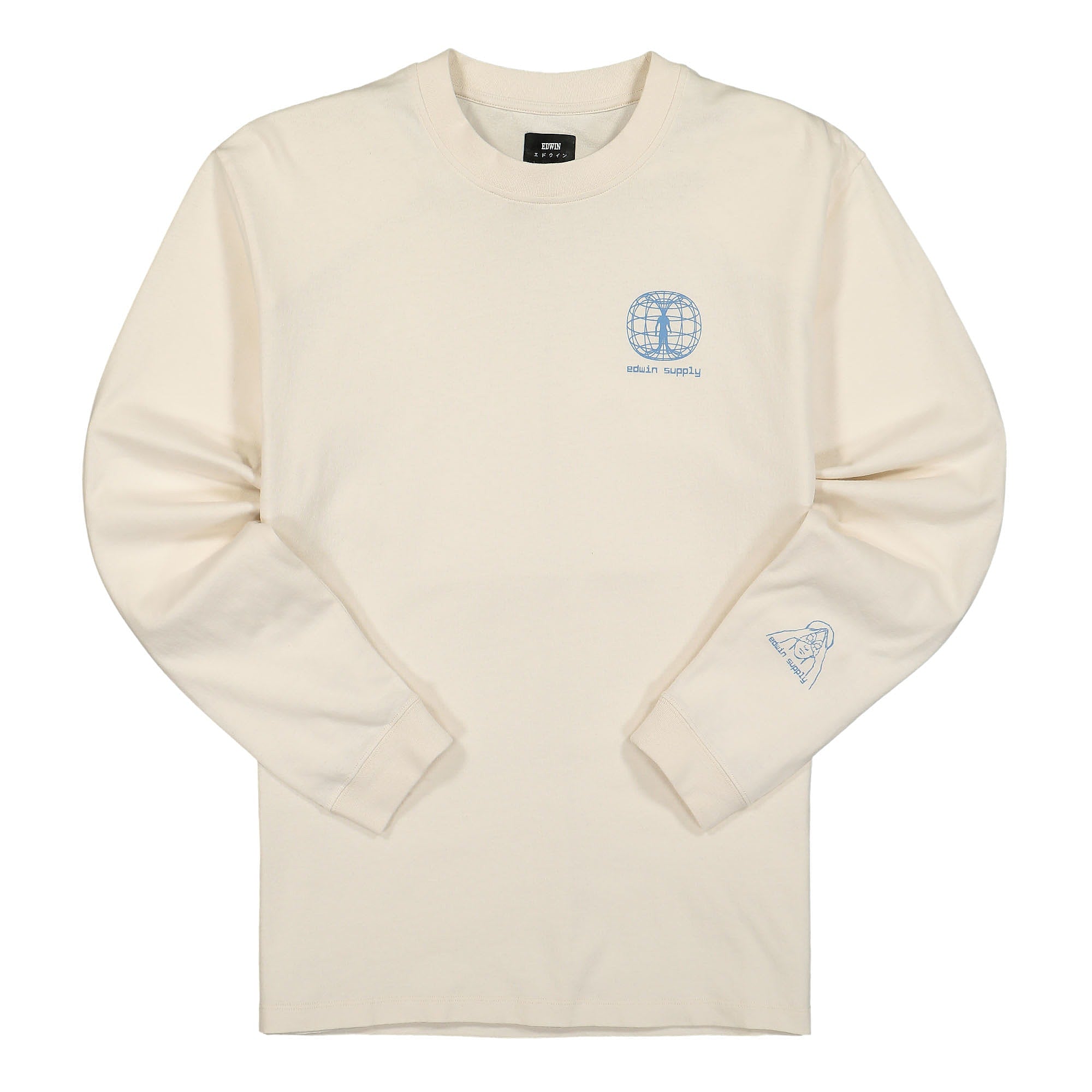 Edwin Satoyama Experience TS LS Single Jersey Whisper White Longsleeves I030424.WHW.67.03 | Overkill