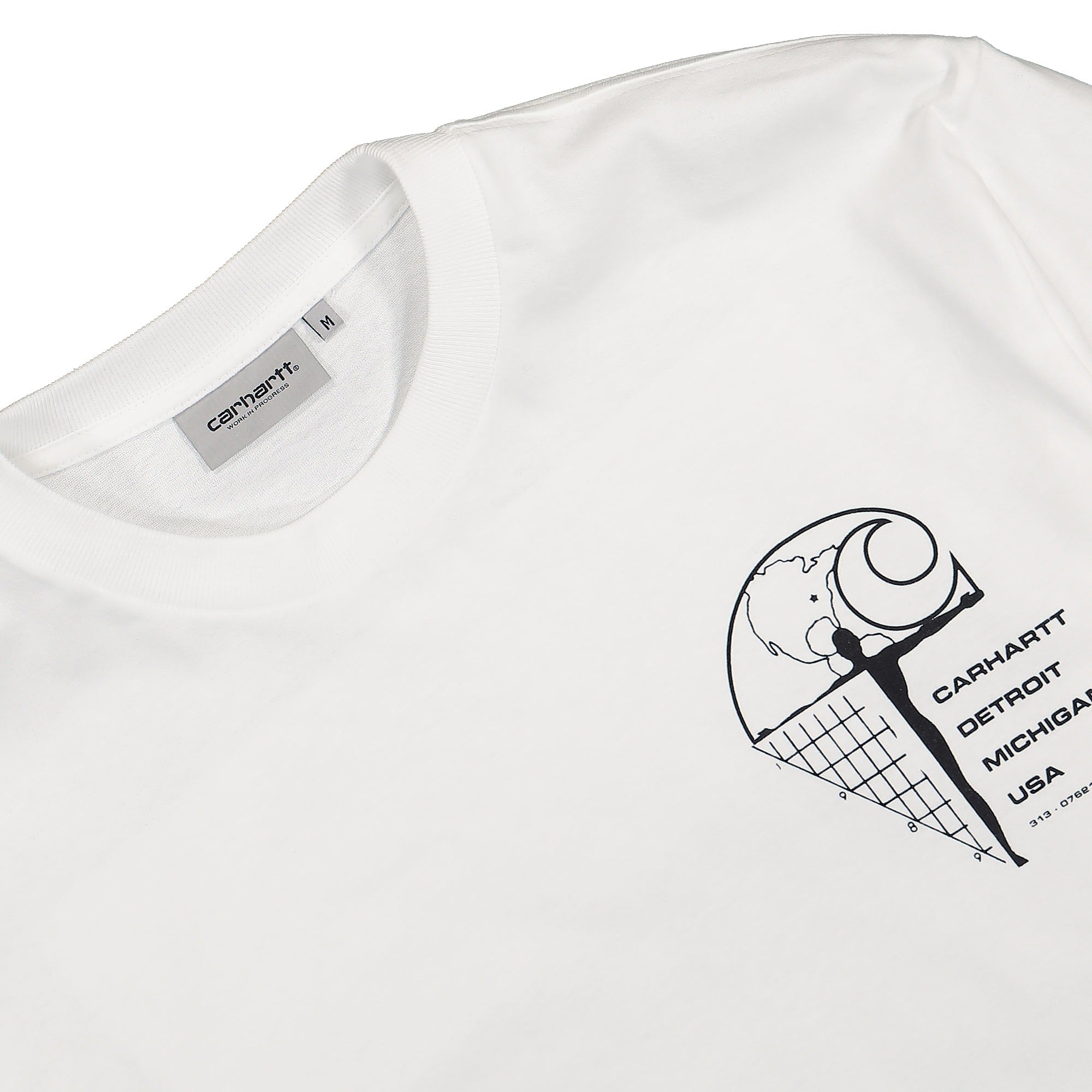Carhartt WIP L/S Ratios T-Shirt White / Dark Navy Longsleeves Material | Overkill