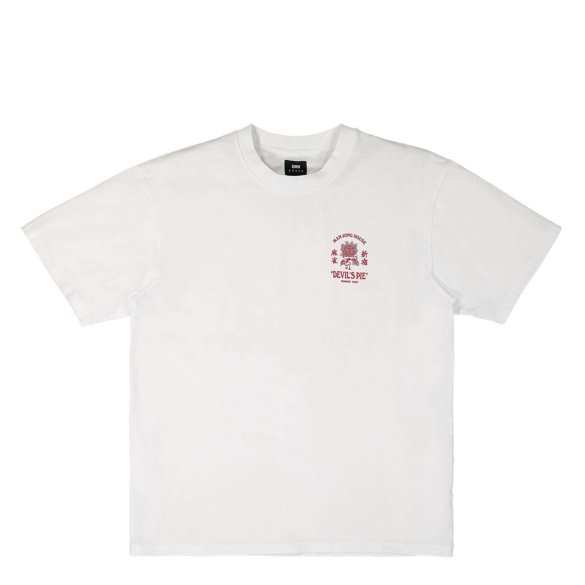 Edwin Devils Pie TS Single Jersey White T-Shirts I031129.02.67.03 | Overkill
