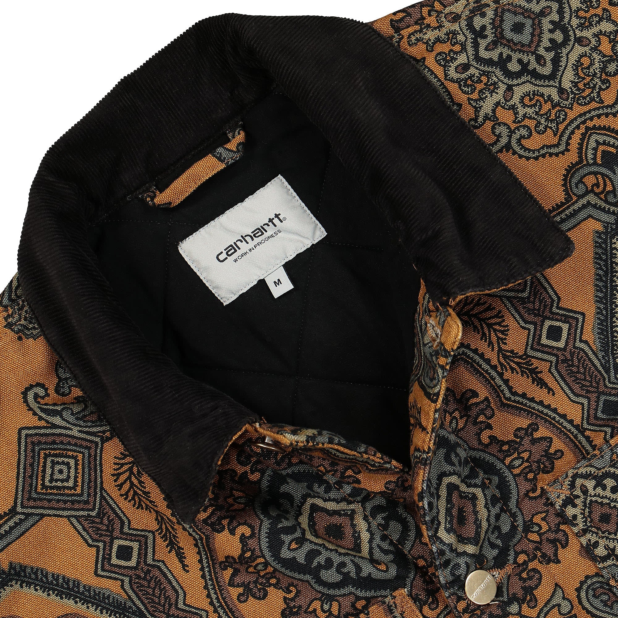 Carhartt WIP Michigan Coat Hamilton Brown Multi Verse / Black Coats Close-up | Overkill