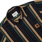 Carhartt WIP L/S Dorado Shirt Dorado Stripe  Dark Navy shirts Close-up | Overkill