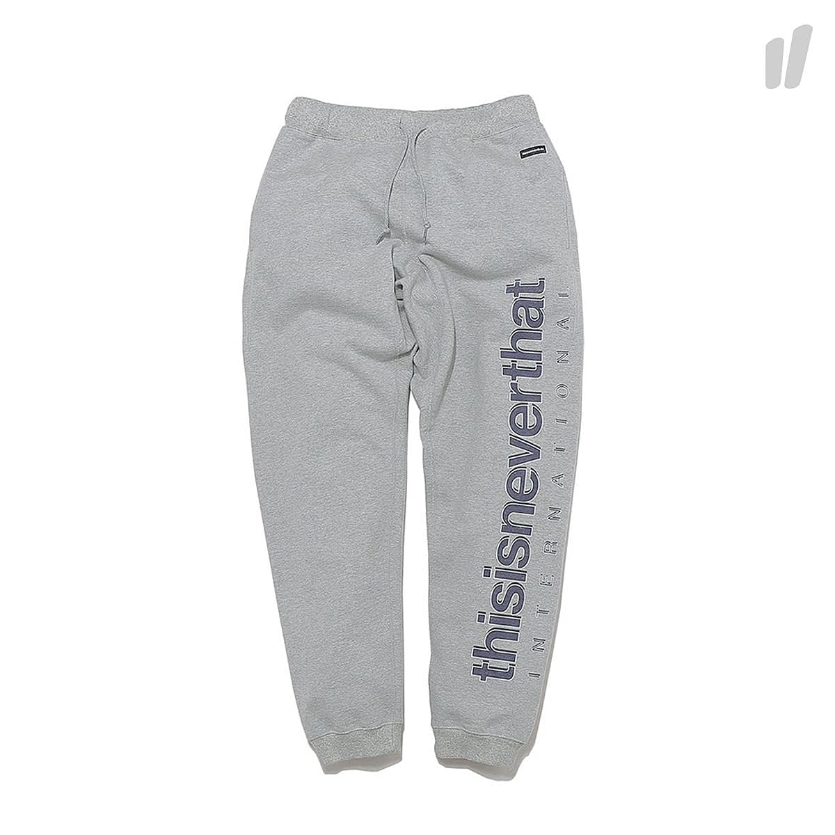 thisisneverthat Intl. Logo Sweatpant Grey Sweat & Track Pants TN17FBT003GR | Overkill