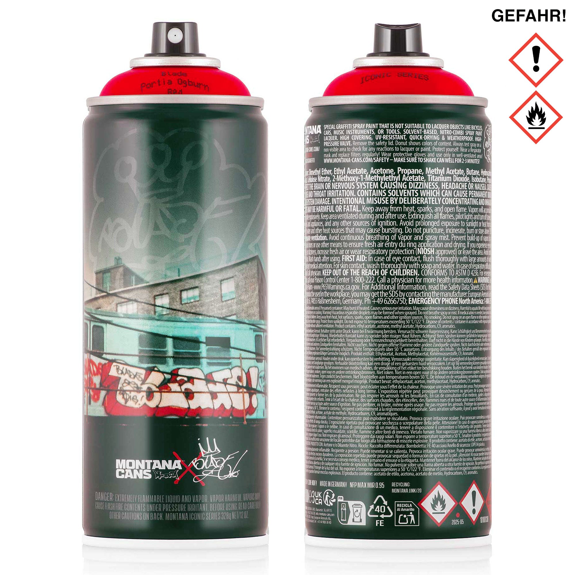 Montana Iconic Series 400 ml - Blade Portia Ogburn Red Spraycan 105089 | Overkill
