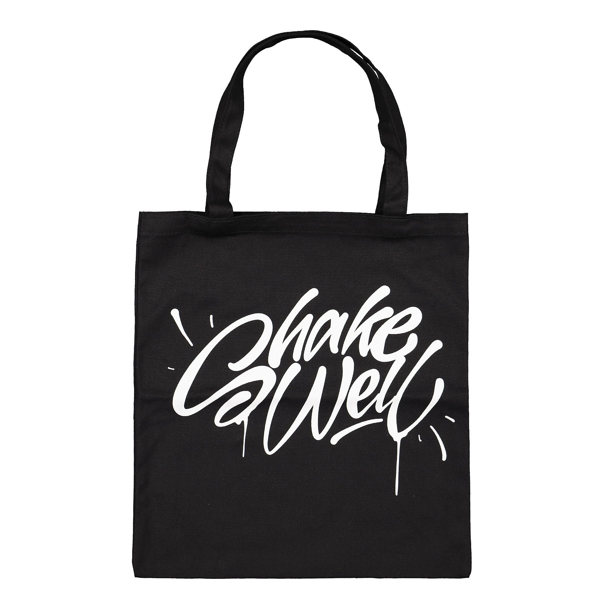 Montana Cotton Bag Shake Well by Baker One Black Black Shoulder & Cross Body Bags  | Overkill