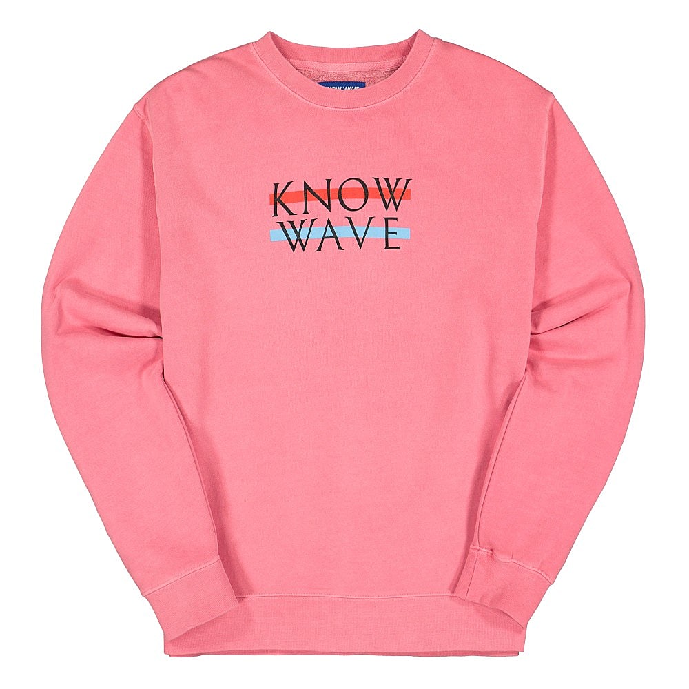 Know Wave wavelenght crewneck Pink Sweatshirts KSP-1951-B | Overkill