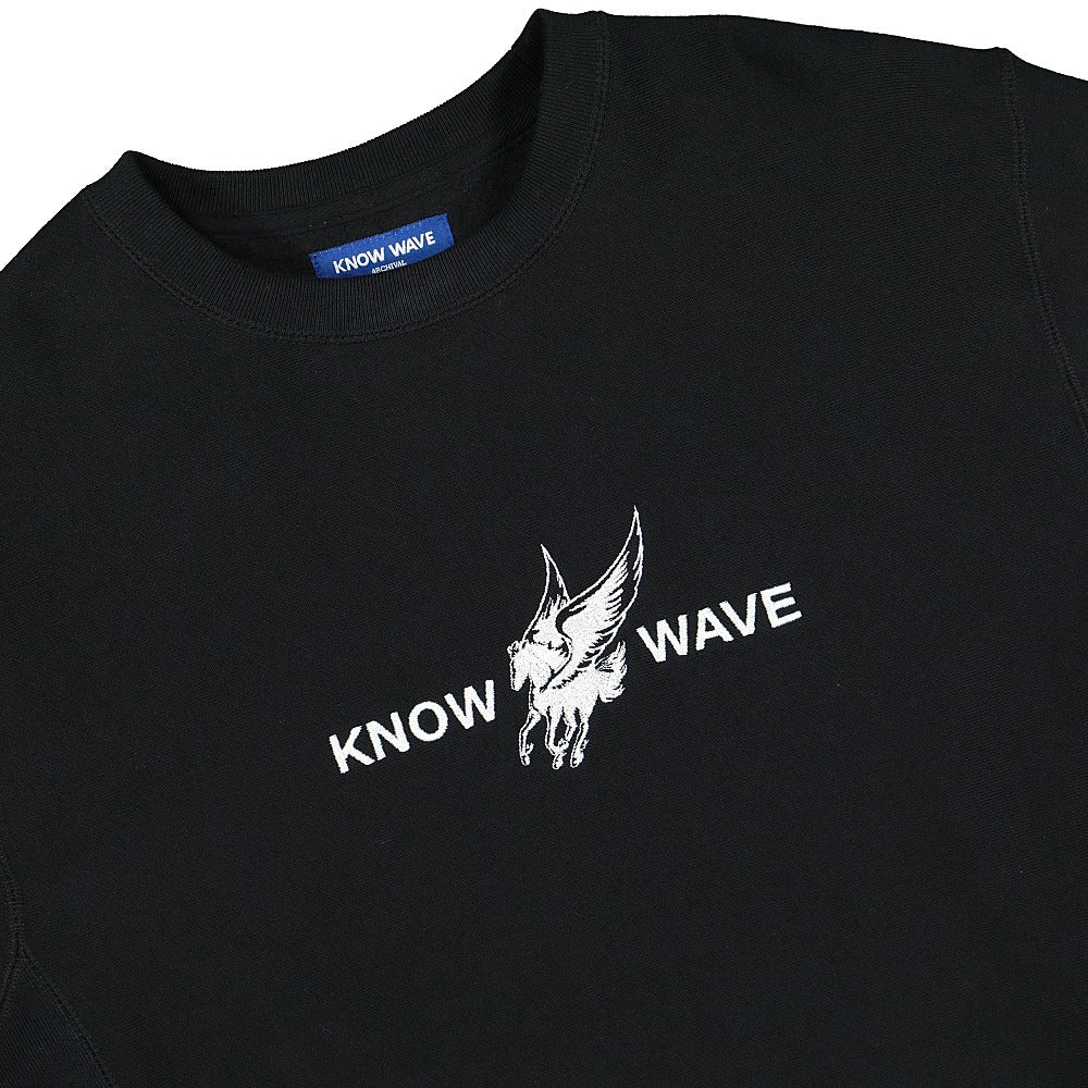 Know Wave warrior poet society crewneck Black Sweatshirts Close-up | Overkill