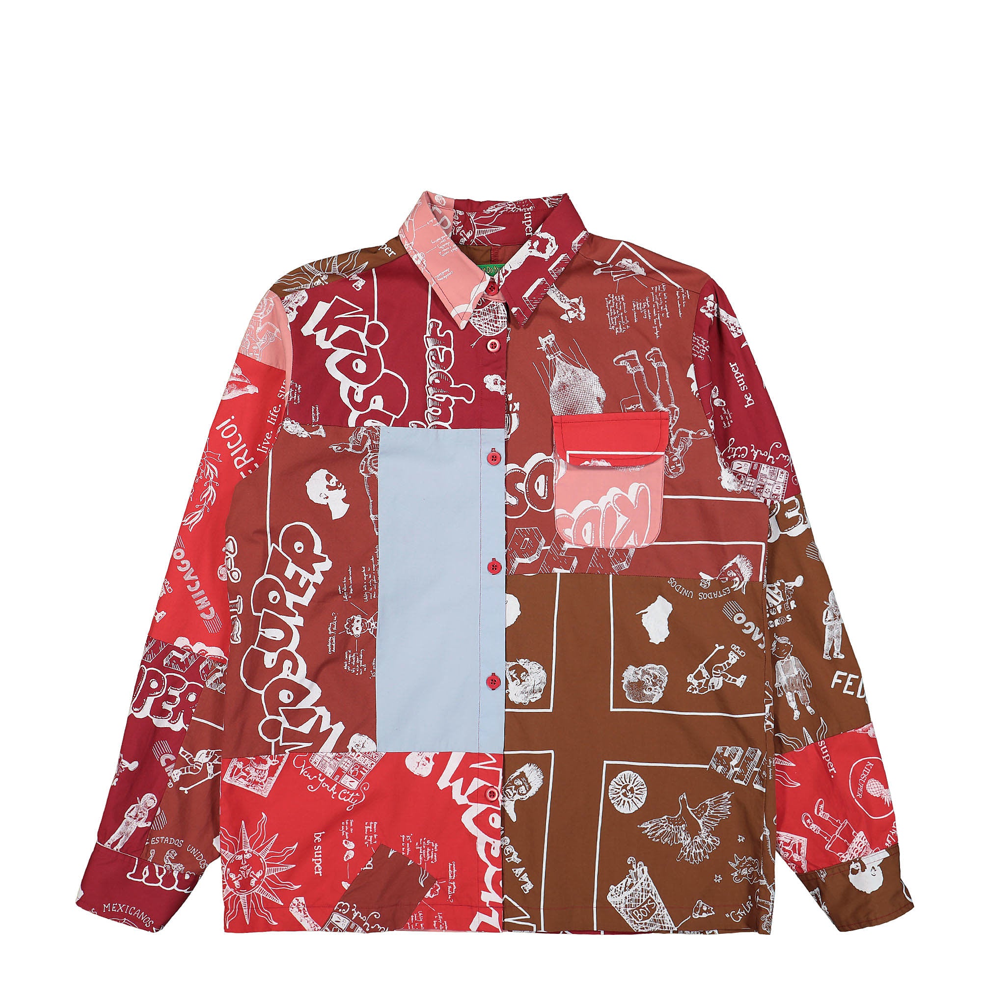 Kidsuper Studios Super Patchwork Jacket Red Jackets KSPS01-059 | Overkill