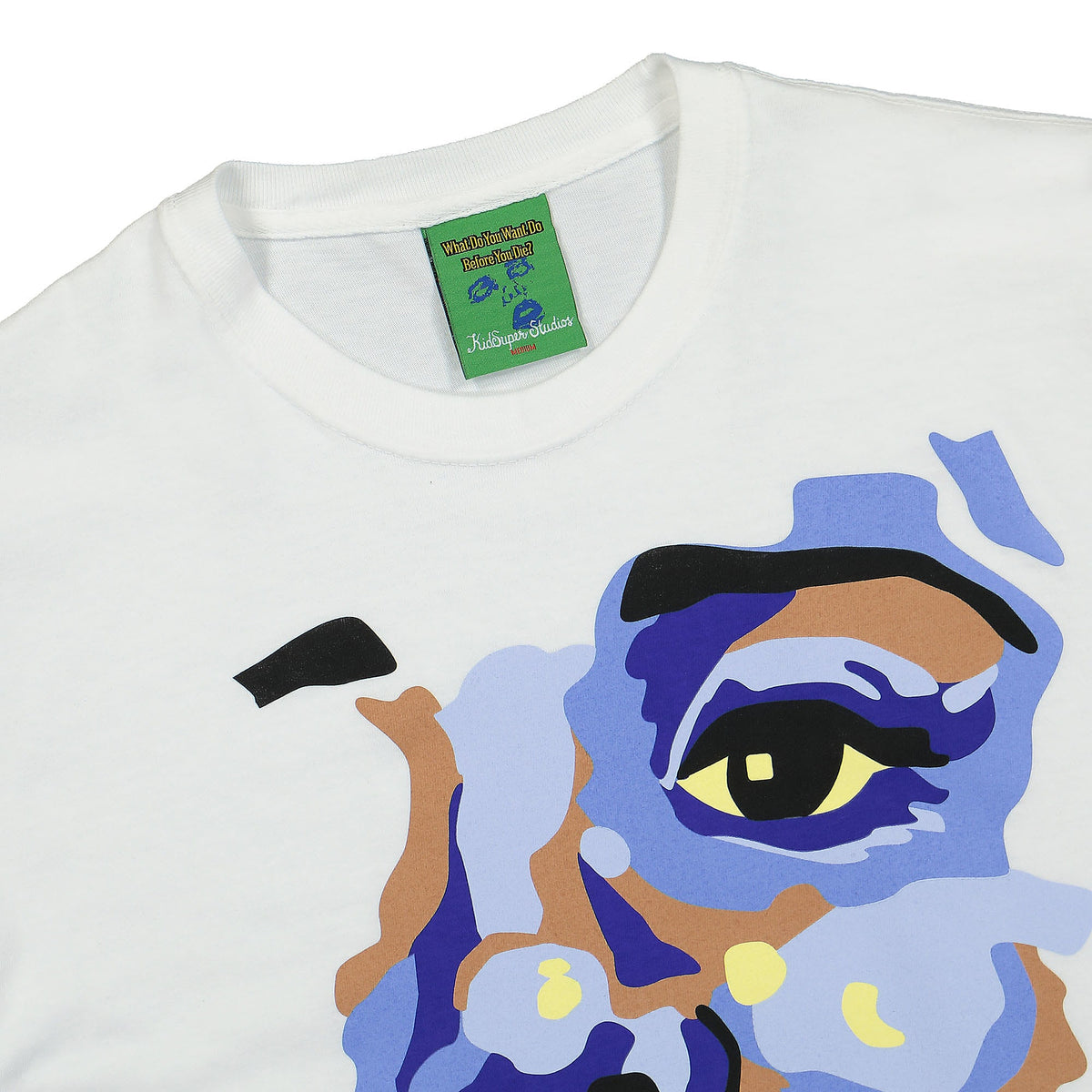Kidsuper Studios Face Tee White T-Shirts Close-up | Overkill