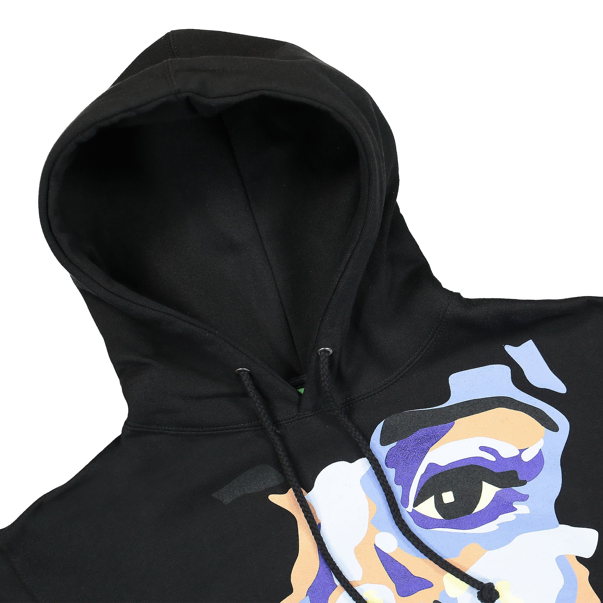 Kidsuper Studios Face Hoodie Black Hoodies Close-up | Overkill