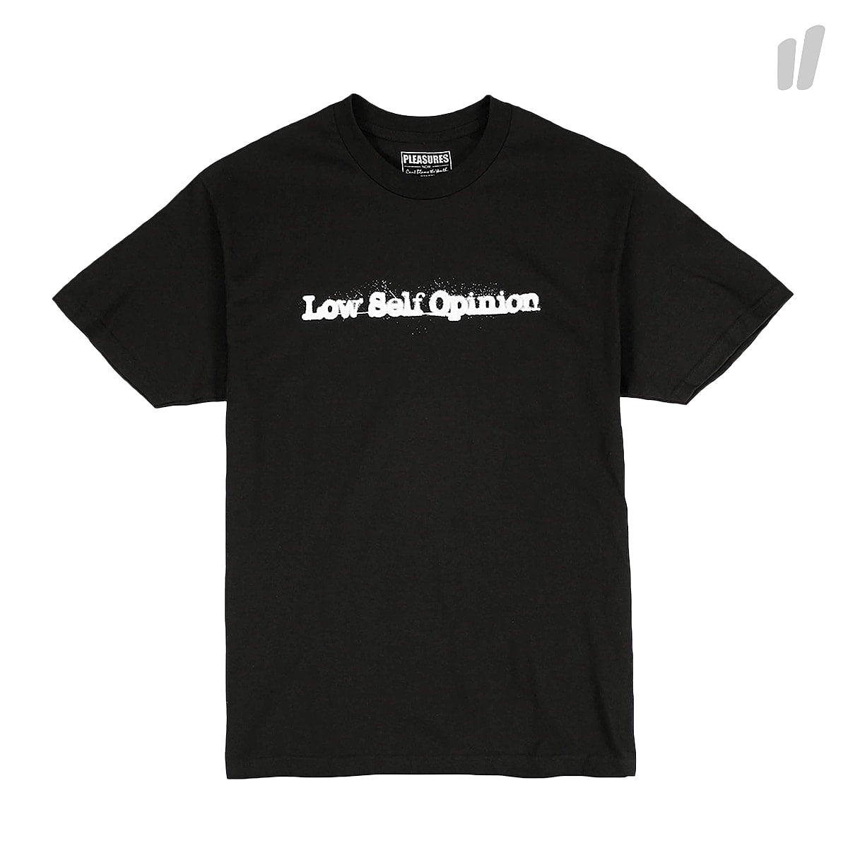 Pleasures Low Self Opinion Tee Black T-Shirts L18W101042 | Overkill