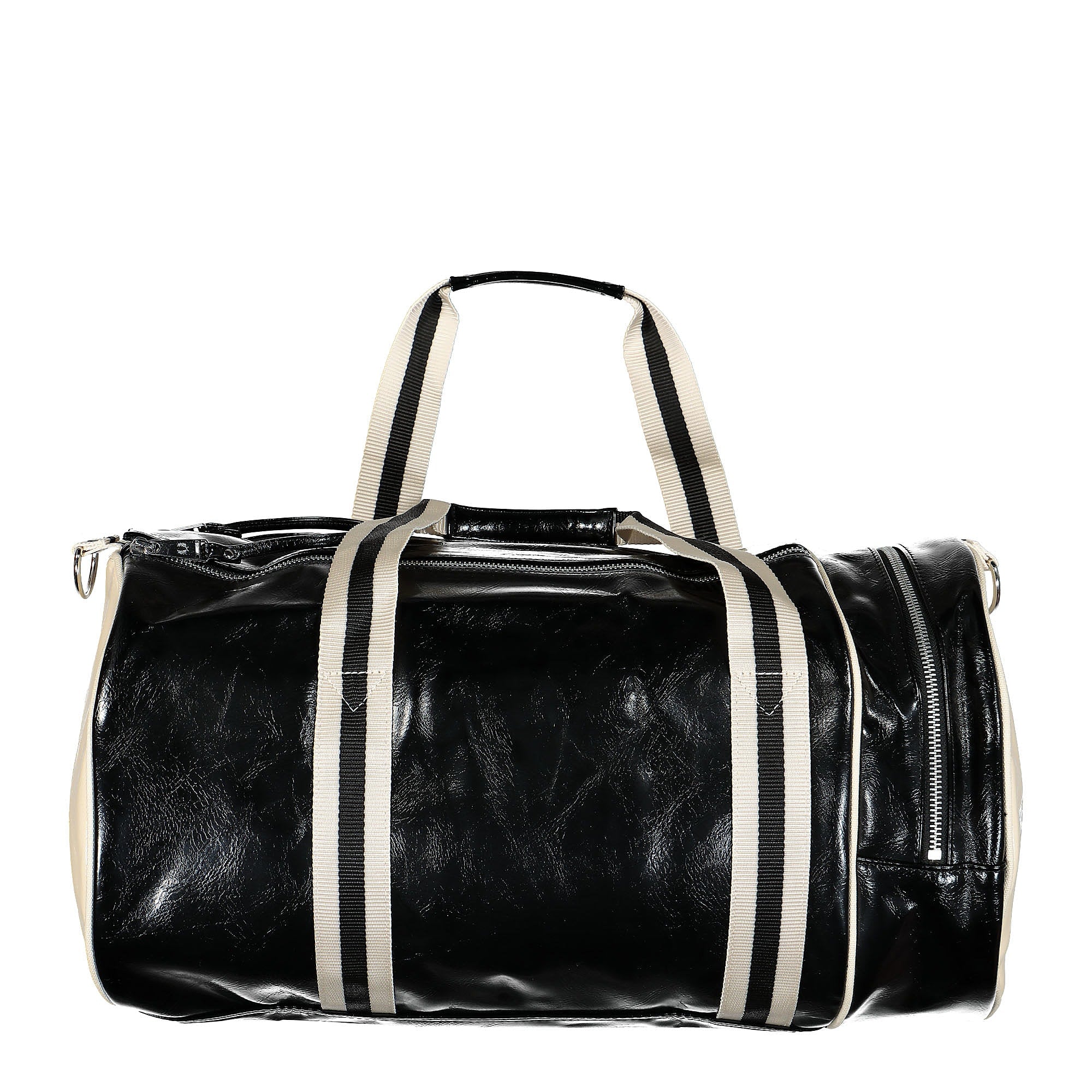 Fred Perry Classic Barrel Bag Black / Ecru Duffle Bags  Material | Overkill