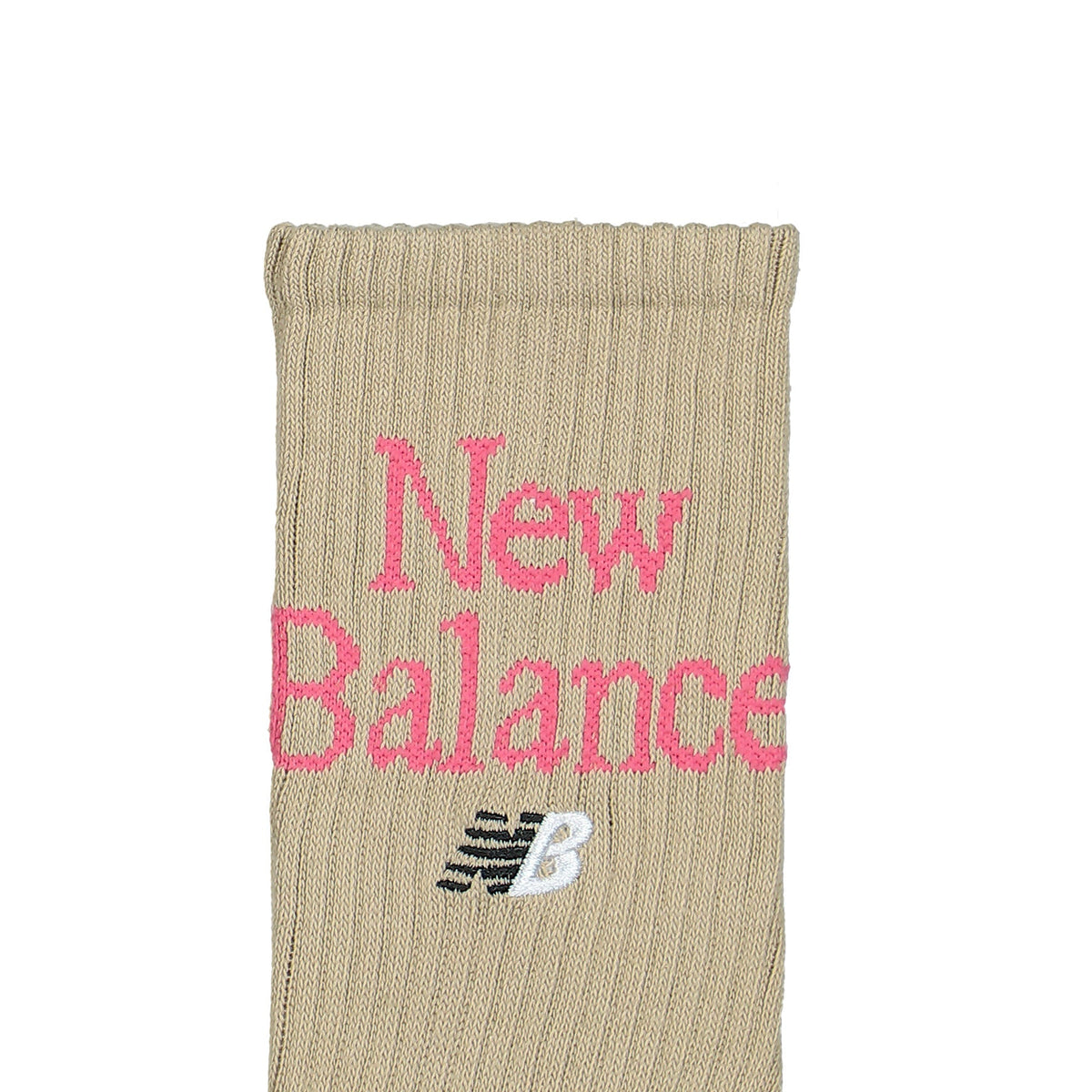 New Balance Essentials Celebrate Crew Socks Beige Socks Close-up | Overkill