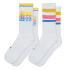 New Balance Essentials Celebrate Legacy Crew 2 Pairs Socks White Socks LAS22162-WT | Overkill