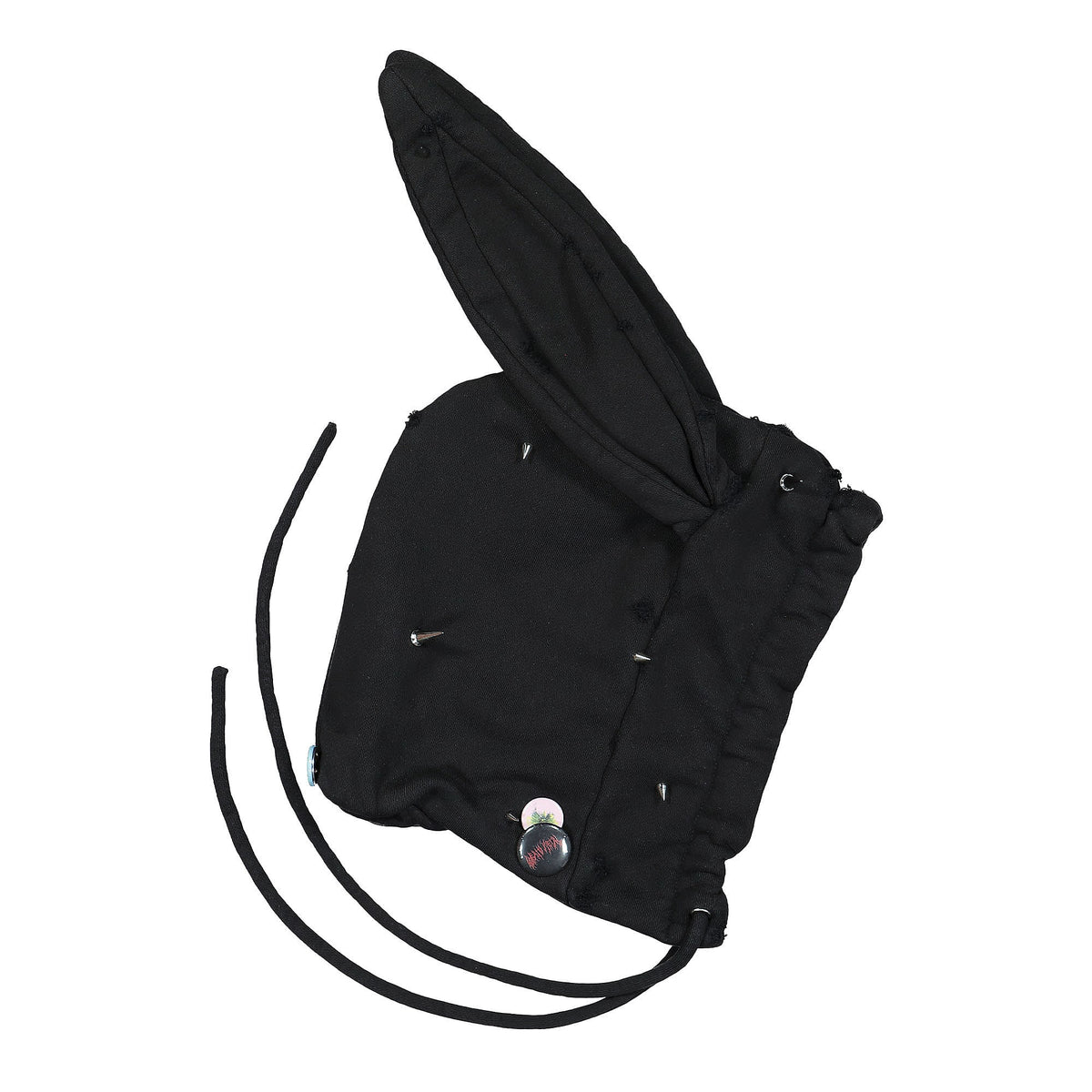 Liberal Youth Ministry Destroyed Bunny Hood Knit Black Hoodies Detailfoto | Overkill