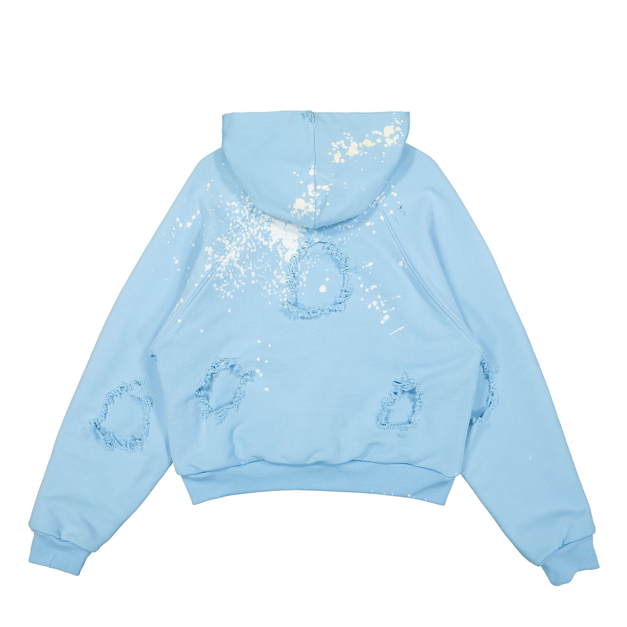 Liberal Youth Ministry Destroyed Bleached Hoodie Knit Blue Hoodies Material | Overkill