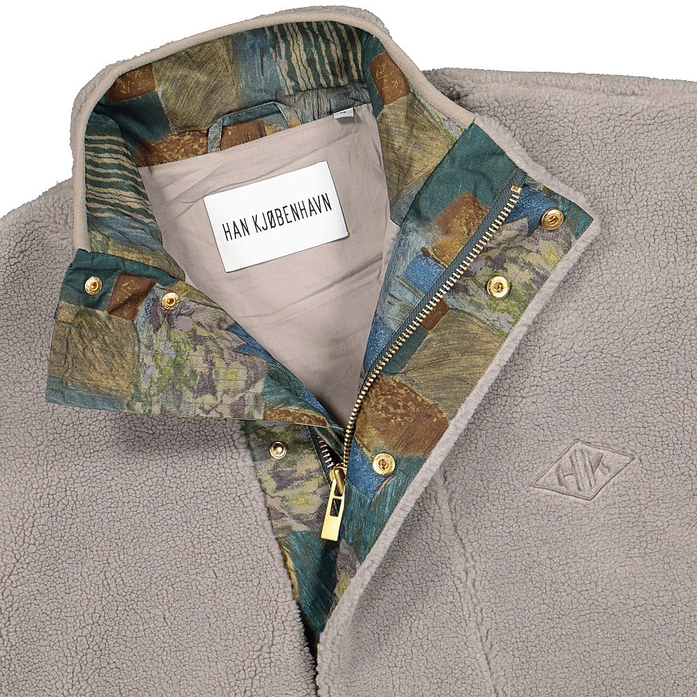 Han Kjobenhavn track fleece jacket Dark Grey Fleece Jackets Close-up | Overkill