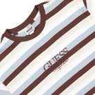 GUESS Originals Go Cole Heather Stripe Tee Cup Of Joe T-Shirts Close-up | Overkill