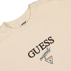 GUESS Originals Go Baker Logo Crewneck Sandy Shore Sweatshirts Close-up | Overkill