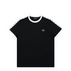 Fred Perry Taped Ringer T-Shirt Black T-Shirts M4620-102 | Overkill