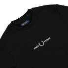 Fred Perry Embroidered Sweatshirt Black Sweatshirts Close-up | Overkill