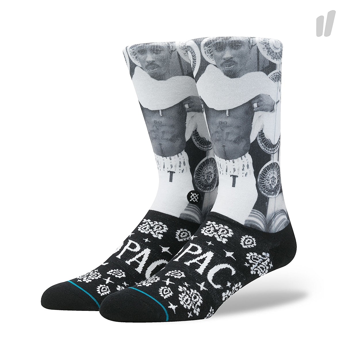 Stance 2 Pac Bandana Socks Black Socks M526A17TUP-BLK | Overkill
