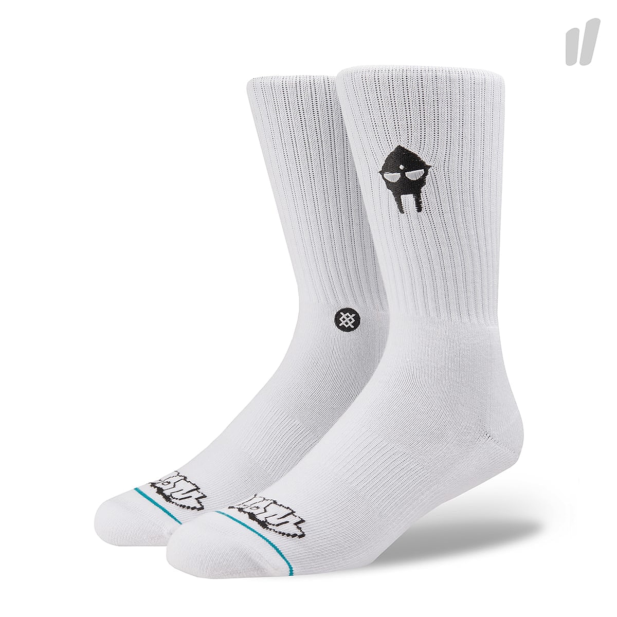 Stance Doom Embroidery Socks White Socks  | Overkill