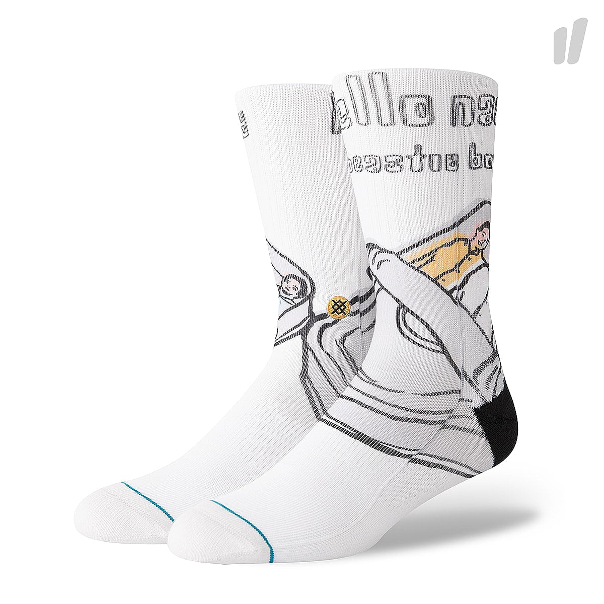 Stance Hello Nasty Socks White Socks M556C18HEL-WHT | Overkill